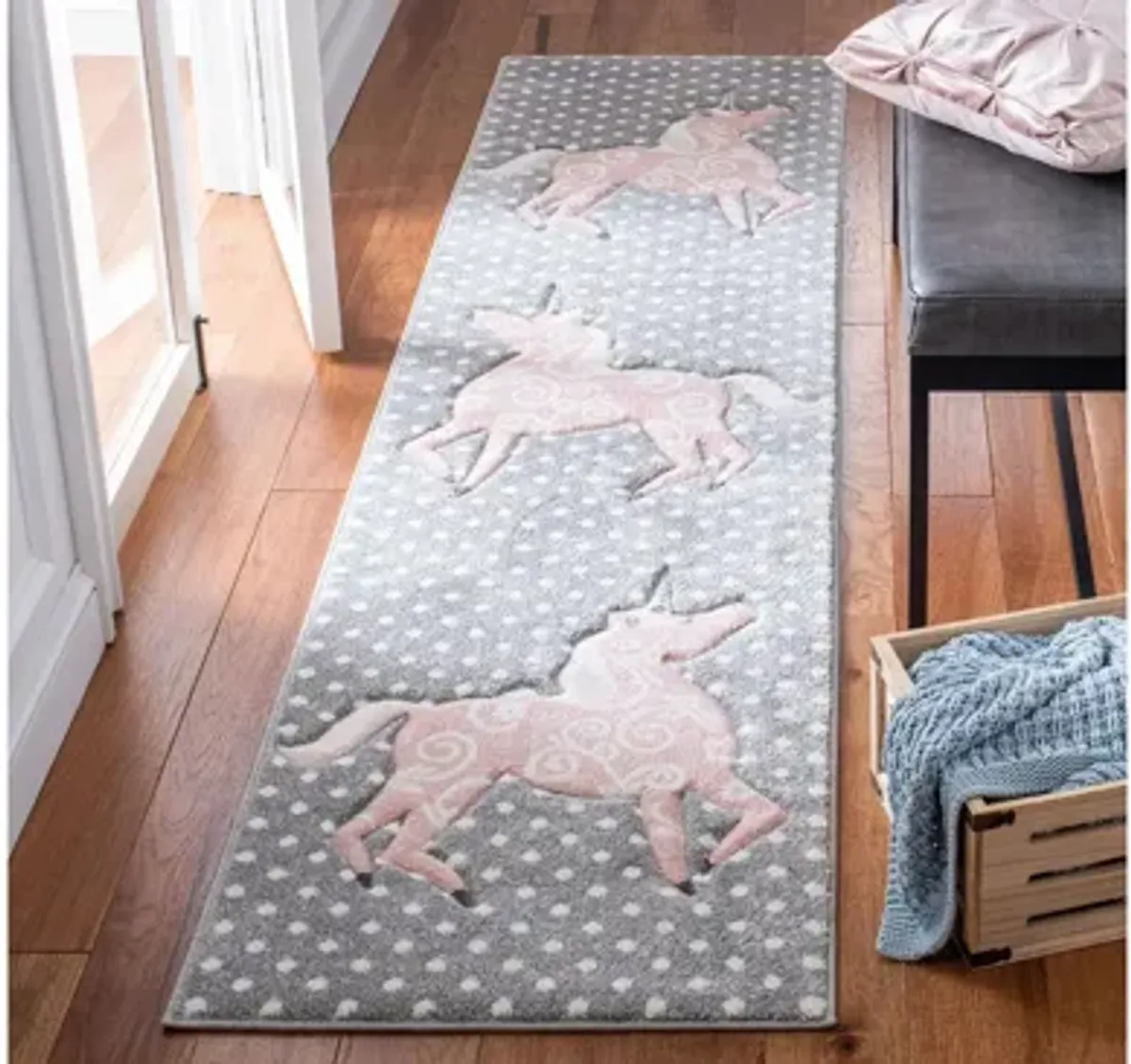 Carousel Unicorn Kids Runner Rug