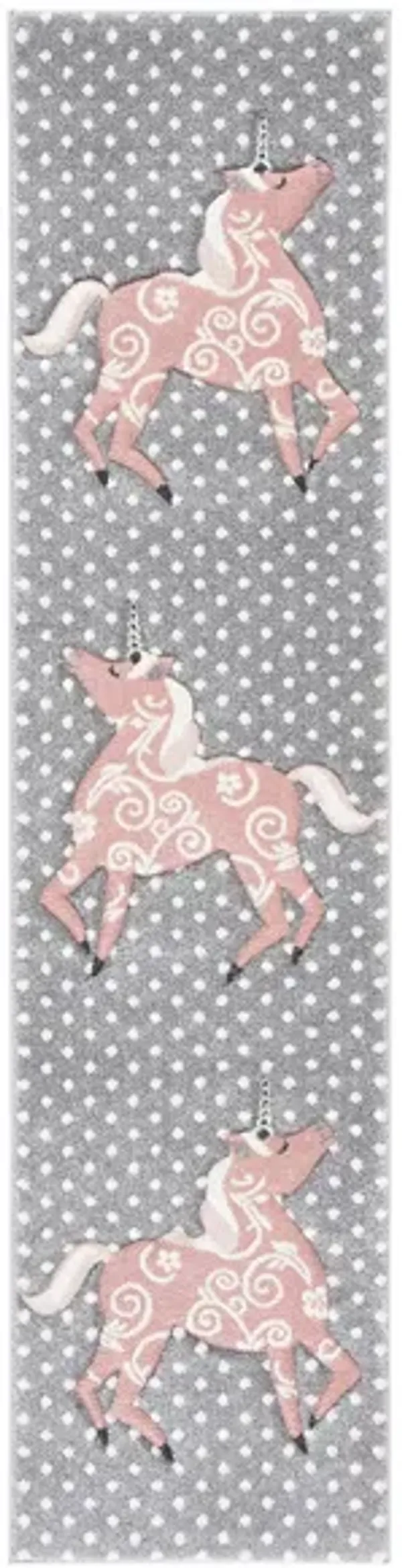 Carousel Unicorn Kids Runner Rug