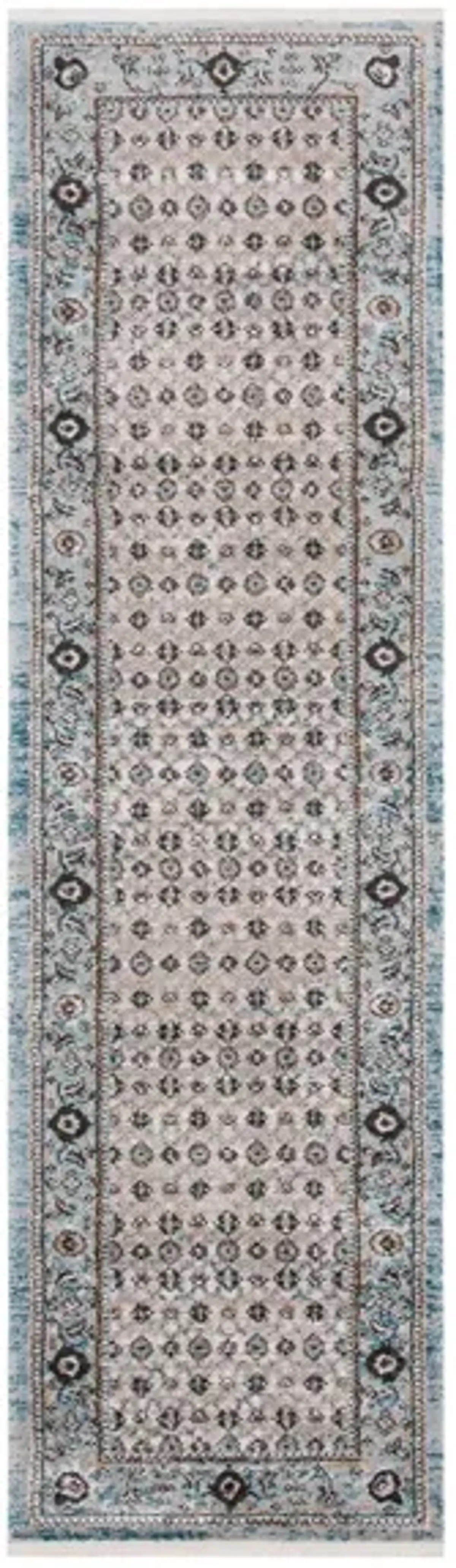 Shivan Runner Rug in Gray / Blue by Safavieh