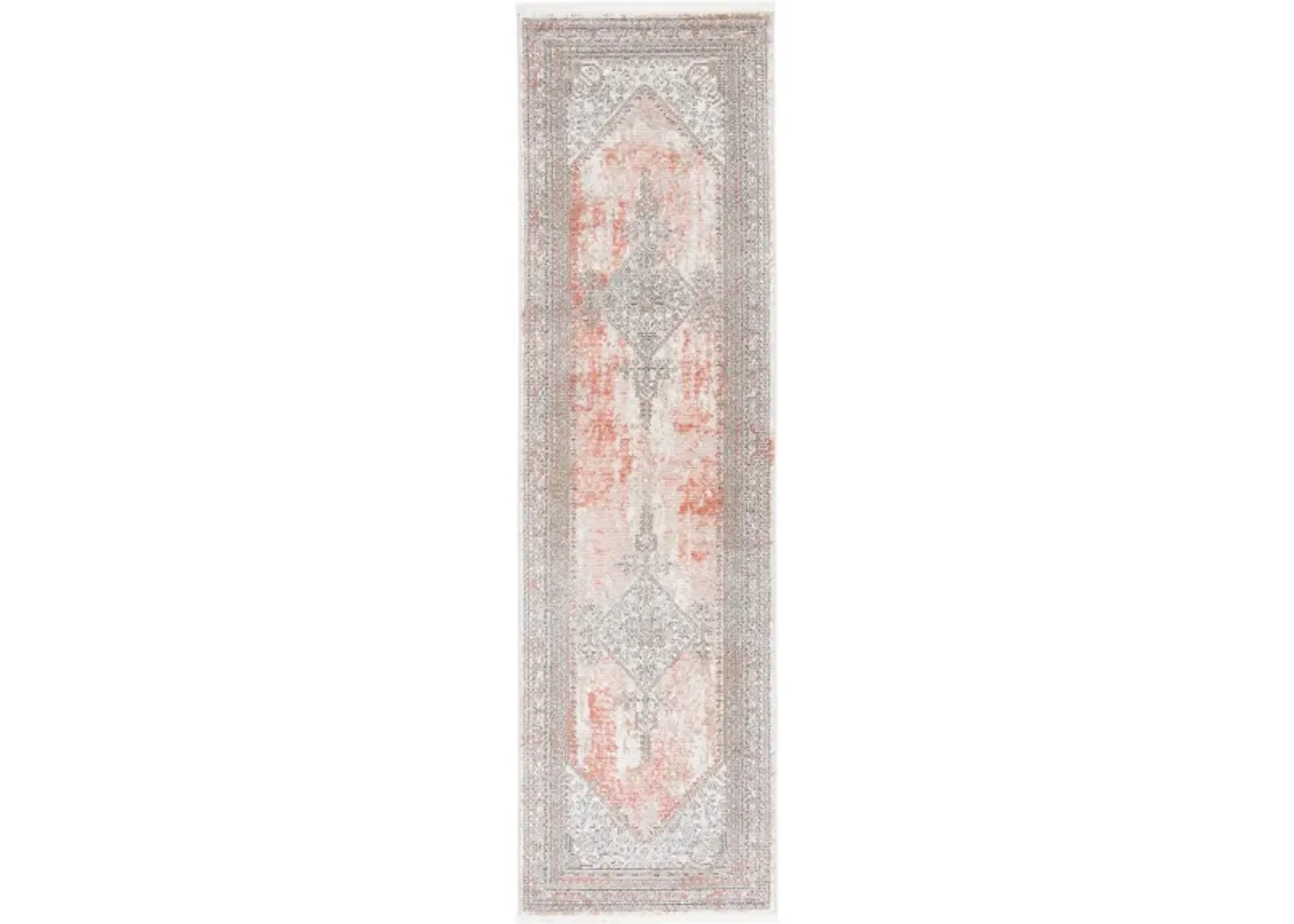 Shivan Runner Rug in Rose / Gray by Safavieh