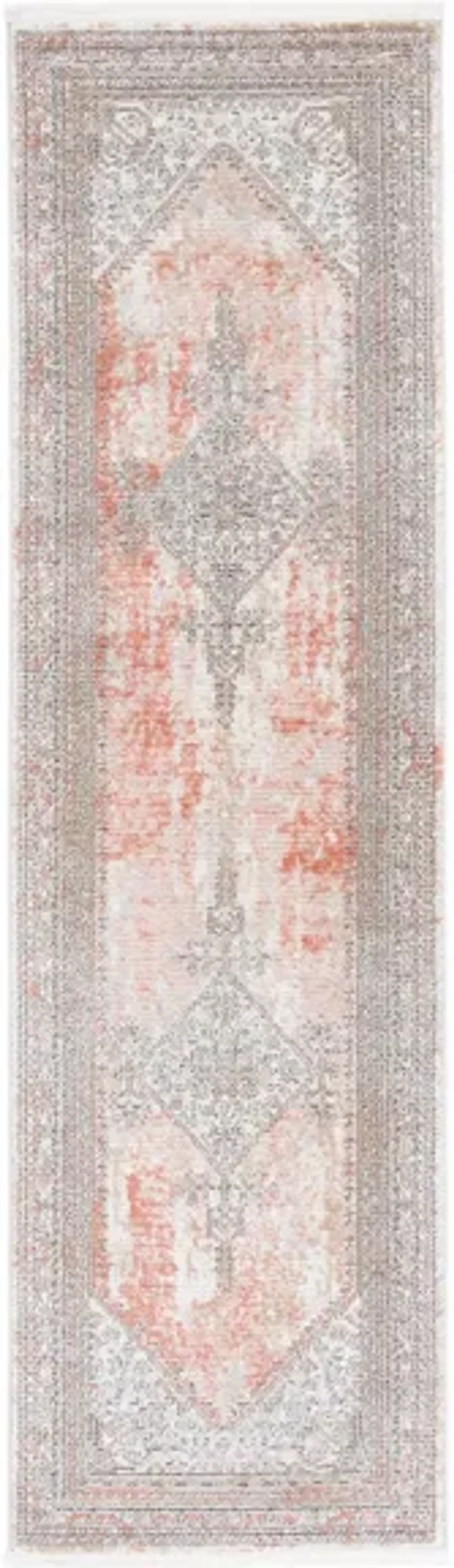 Shivan Runner Rug in Rose / Gray by Safavieh