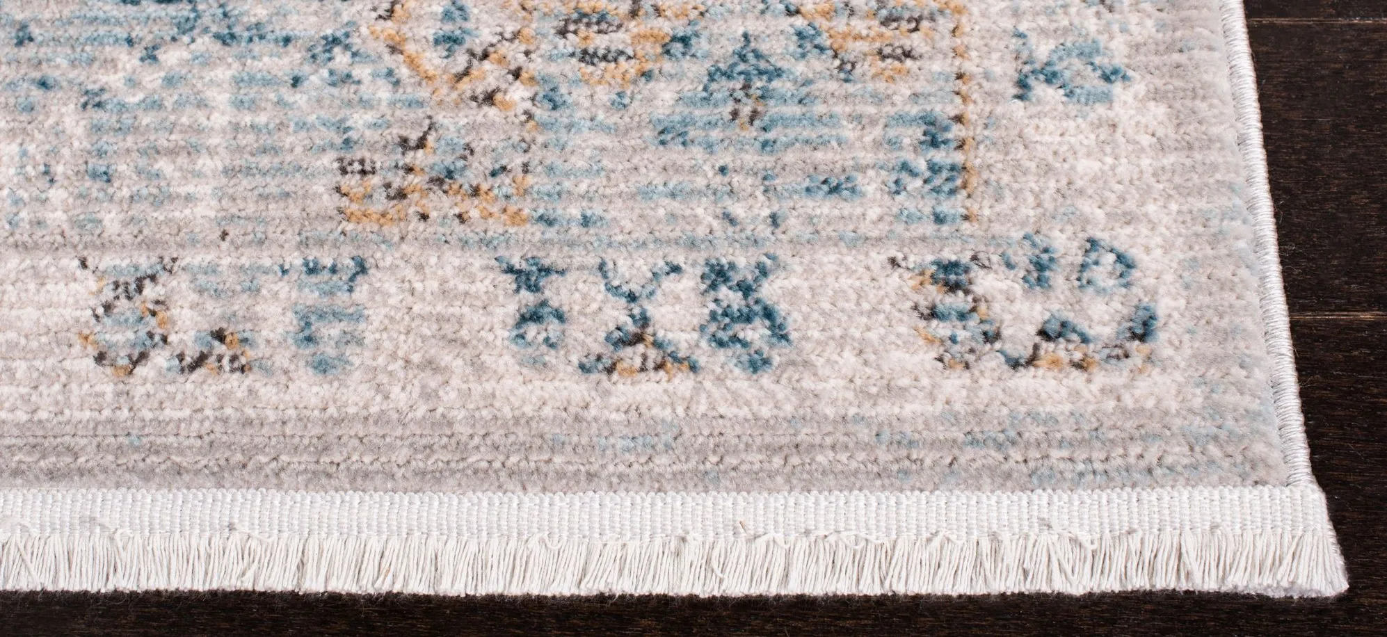 Shivan Runner Rug in Blue / Gold by Safavieh