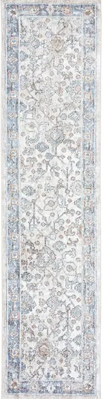 Jasmine Runner Rugs in Ivory & Blue by Safavieh