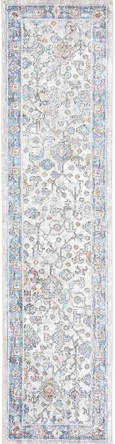 Jasmine Runner Rugs in Ivory & Blue by Safavieh