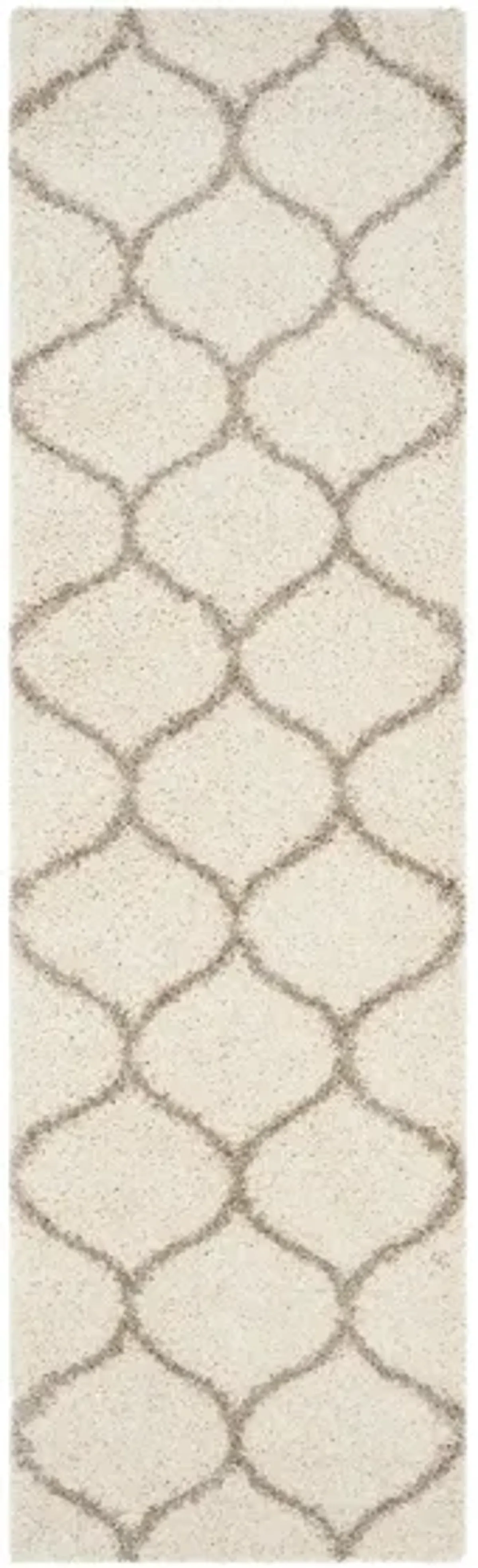 Hudson Shag Runner Rug in Ivory/Beige by Safavieh