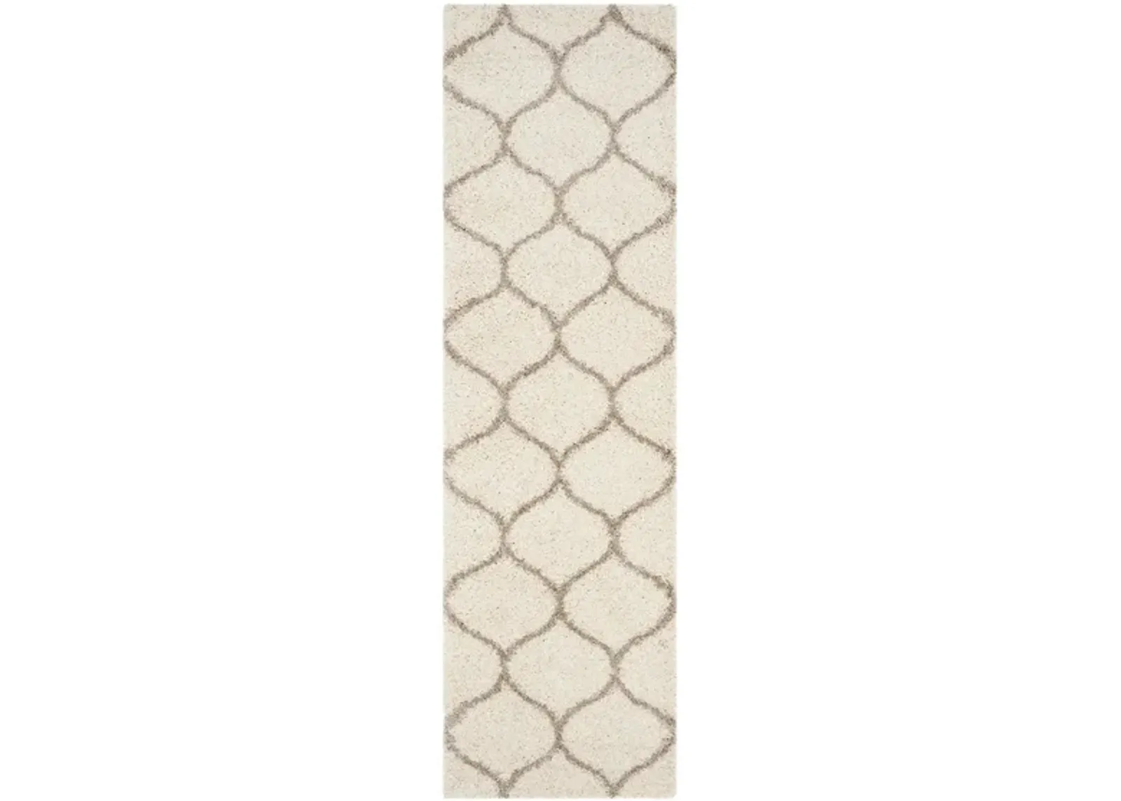 Hudson Shag Runner Rug in Ivory/Beige by Safavieh