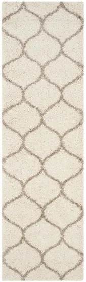 Hudson Shag Runner Rug in Ivory/Beige by Safavieh