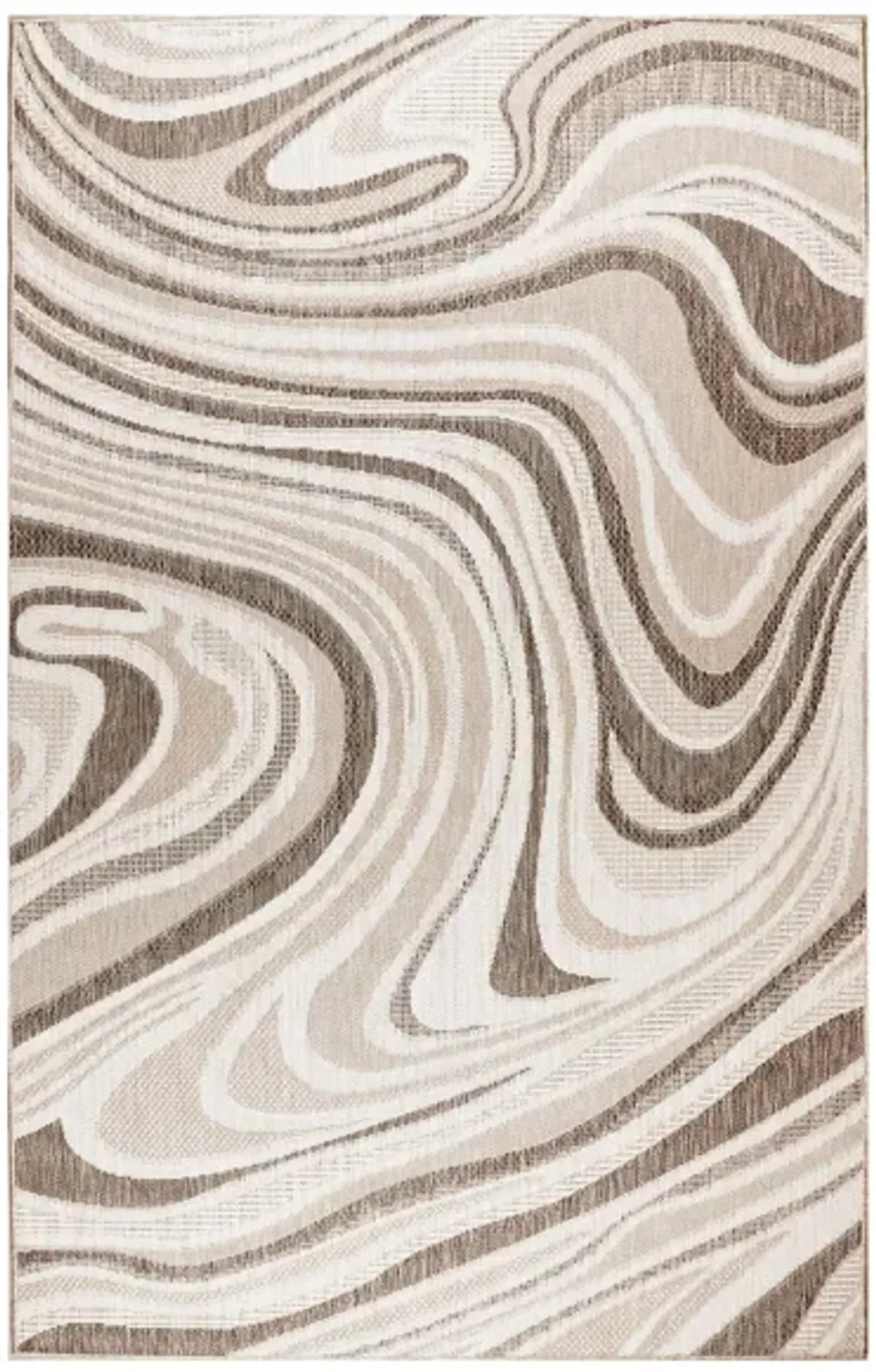 Liora Manne Malibu Waves Indoor/Outdoor Area Rug in Neutral by Trans-Ocean Import Co Inc