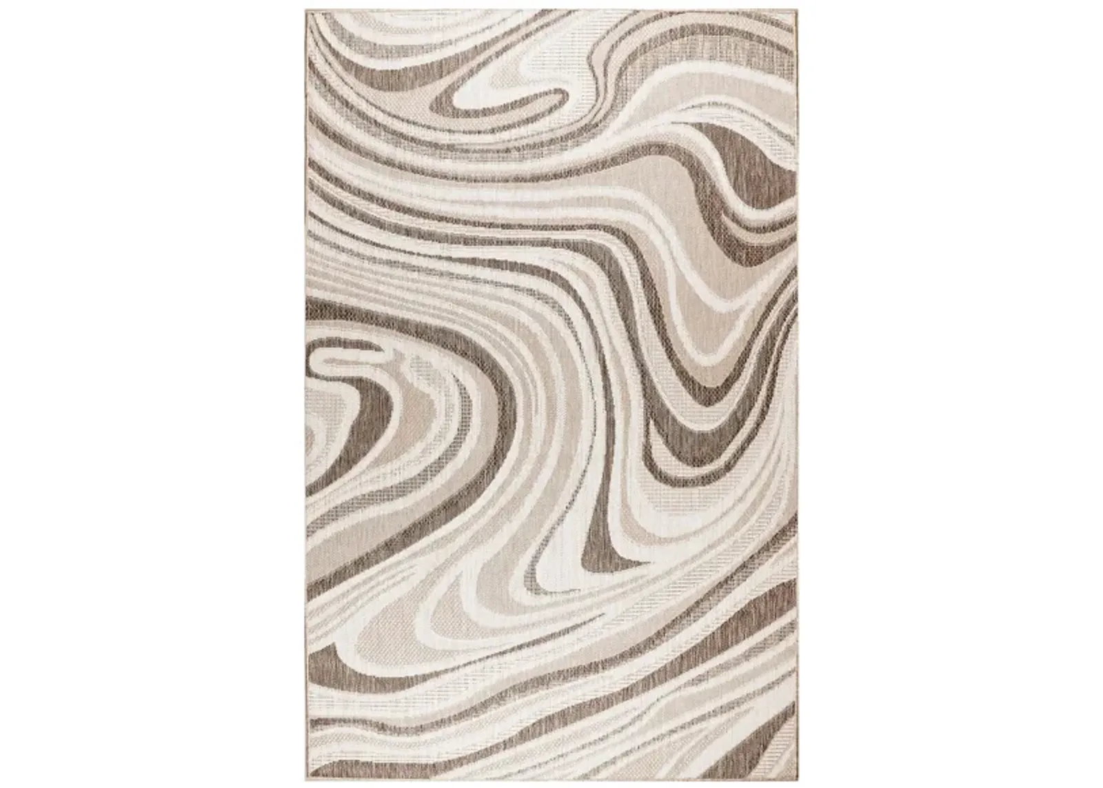 Liora Manne Malibu Waves Indoor/Outdoor Area Rug in Neutral by Trans-Ocean Import Co Inc