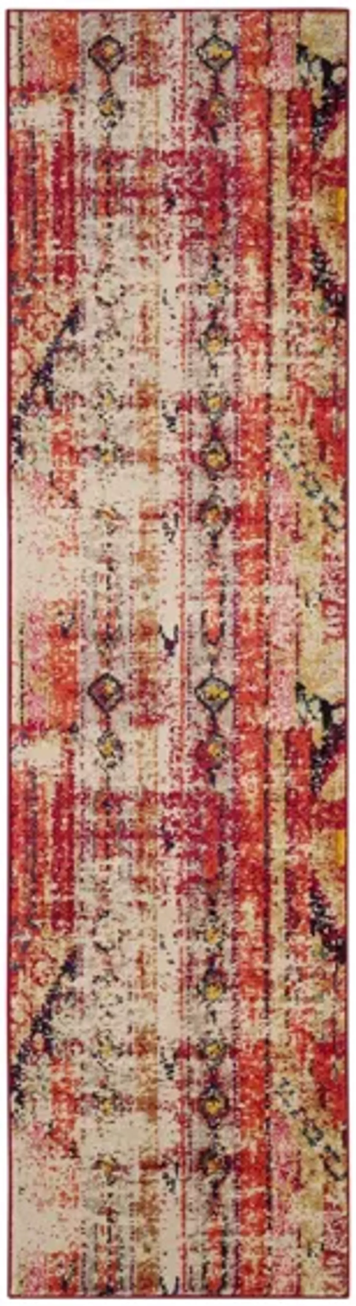 Monaco Runner Rug in Magenta/Multi by Safavieh