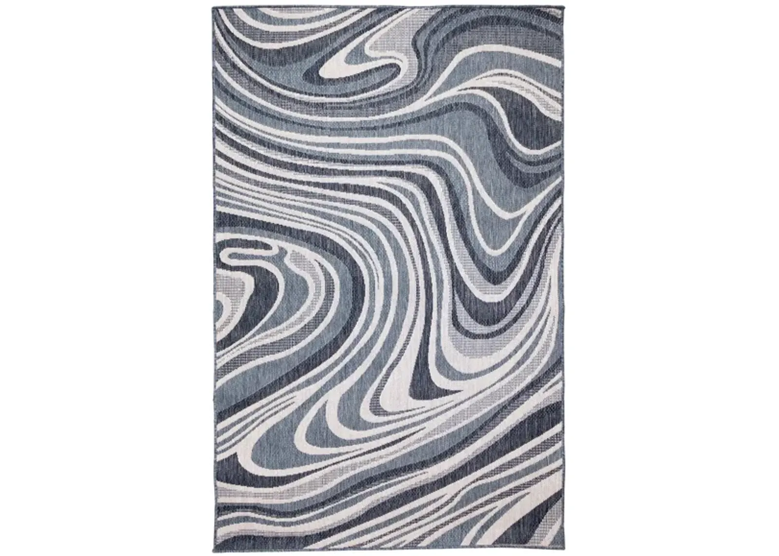 Liora Manne Malibu Waves Indoor/Outdoor Area Rug in Navy by Trans-Ocean Import Co Inc