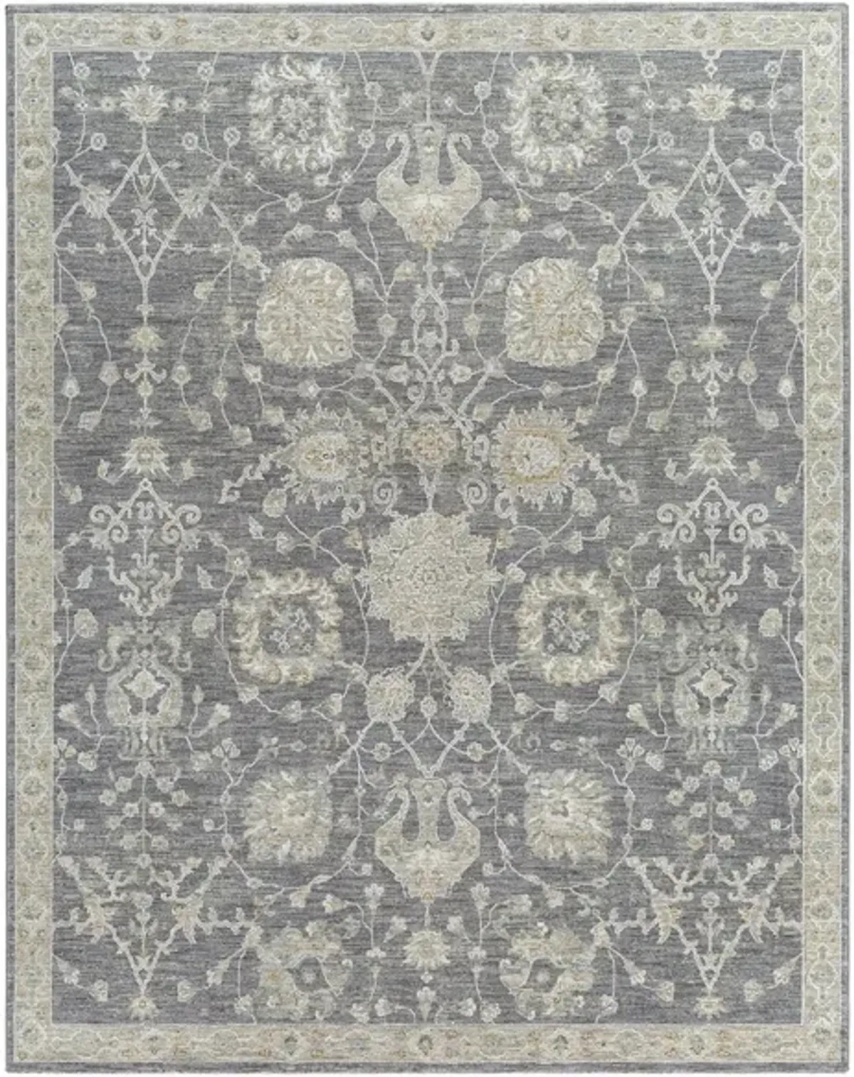 Avant Garde Area Rug in Medium Gray, Charcoal, Light Gray, Beige, Tan, Denim, Camel by Surya