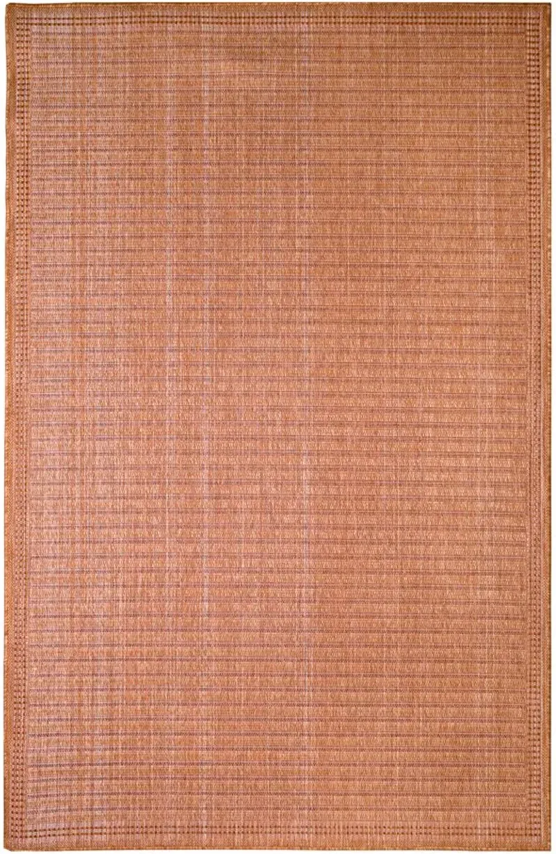 Liora Manne Malibu Simple Border Indoor/Outdoor Area Rug in Clay by Trans-Ocean Import Co Inc