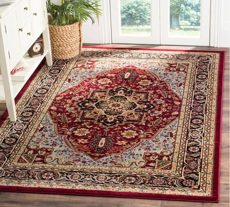 Mercia Area Rug in Red / Black by Safavieh