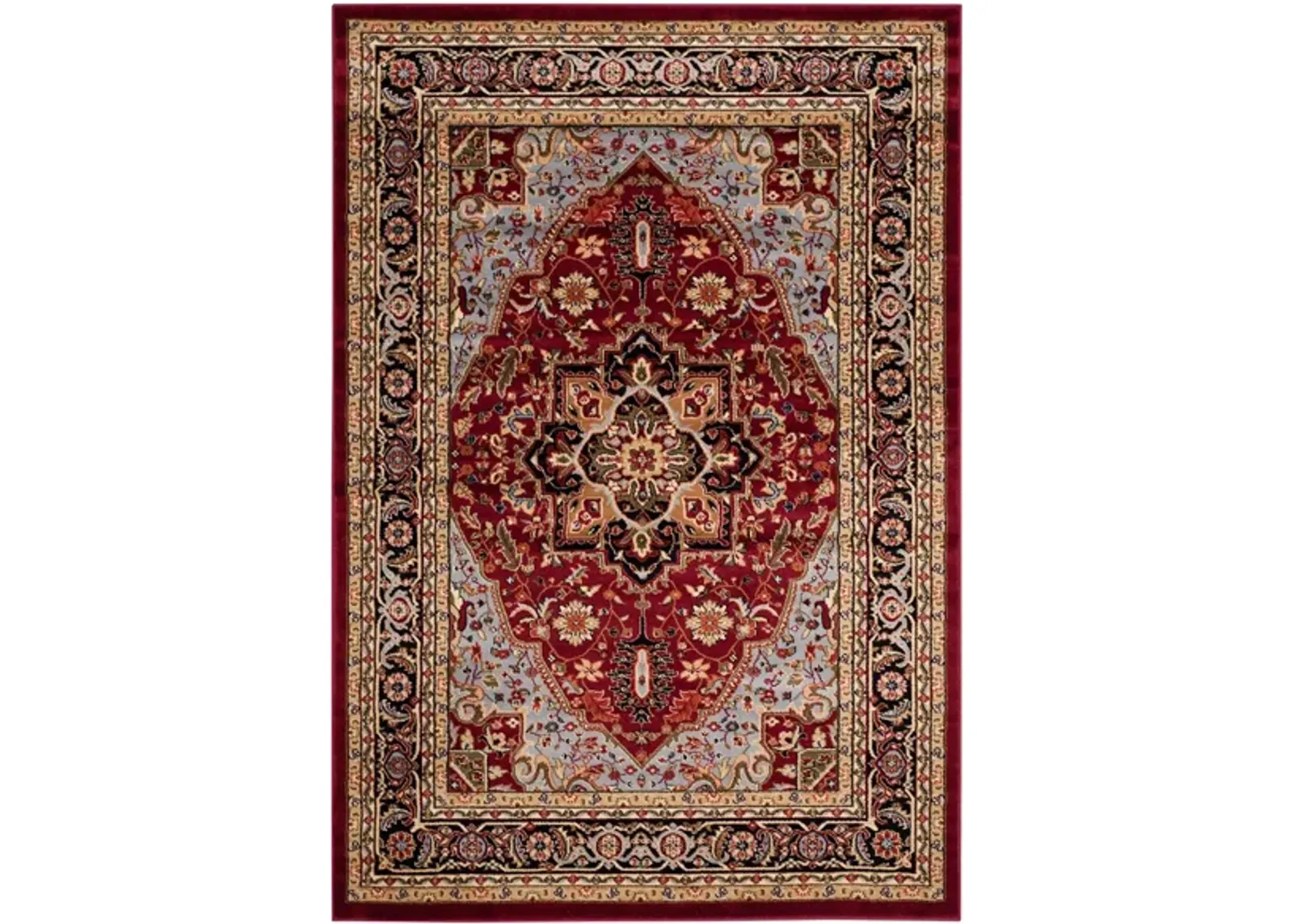 Mercia Area Rug in Red / Black by Safavieh