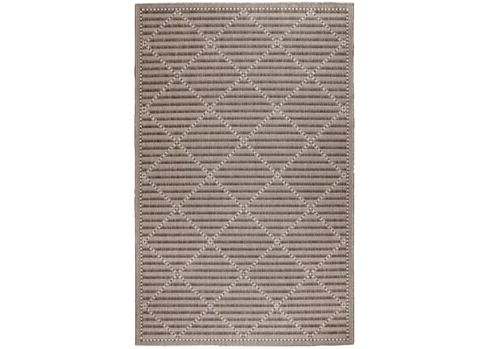 Liora Manne Malibu Checker Diamond Indoor/Outdoor Area Rug in Neutral by Trans-Ocean Import Co Inc