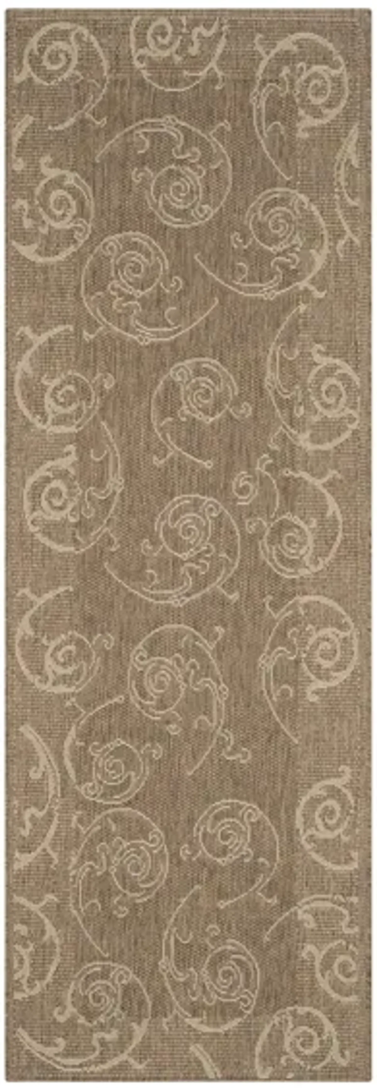 Courtyard Runner Rug in Brown & Natural by Safavieh