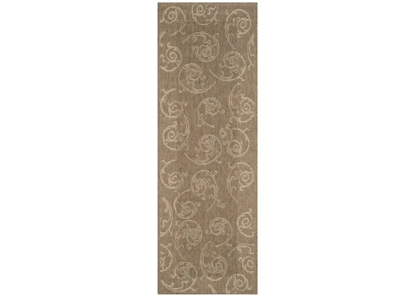 Courtyard Runner Rug in Brown & Natural by Safavieh