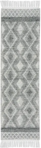 Nicole Curtis Harajuku Runner Rug in Gray/Ivory by Nourison