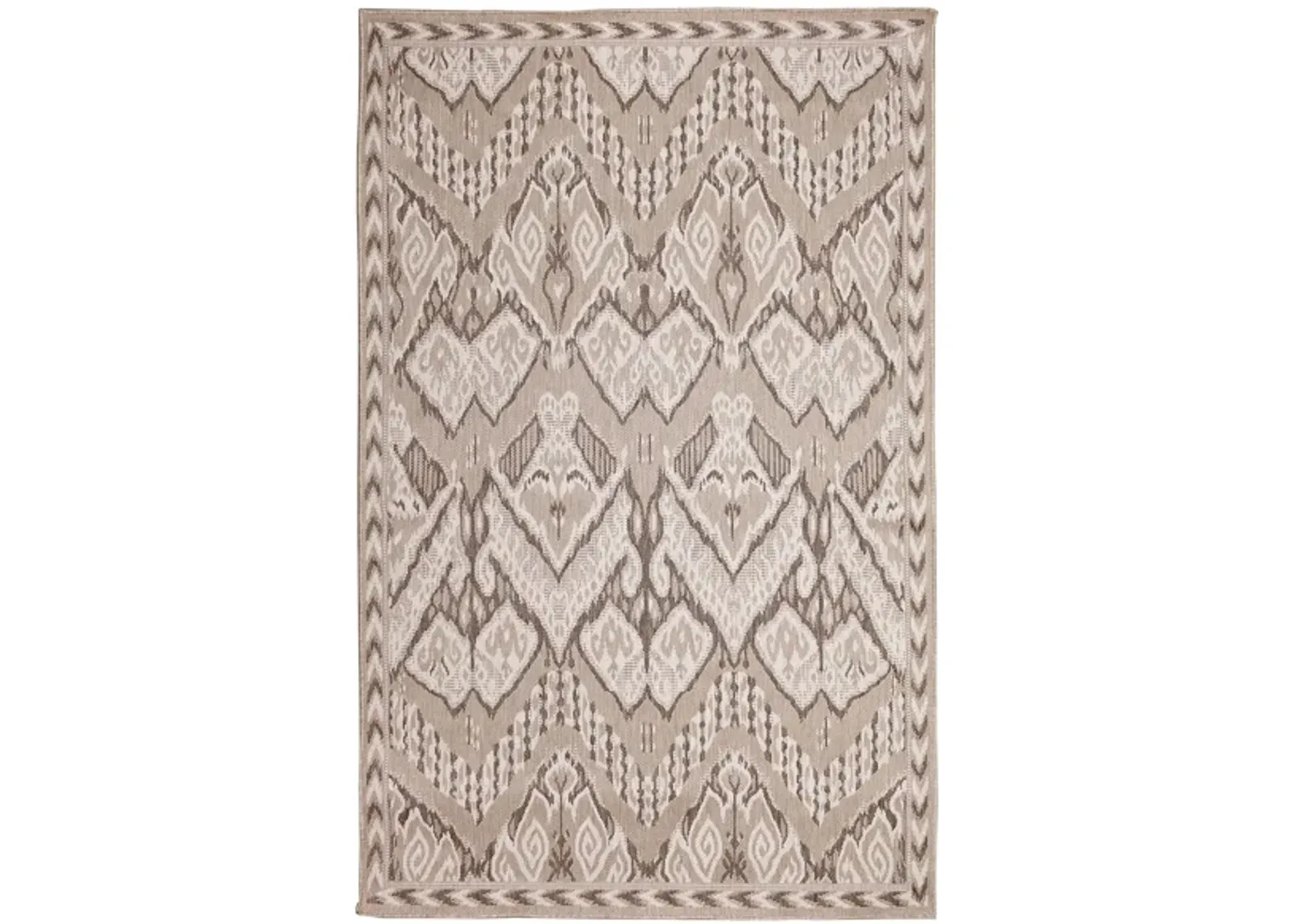 Liora Manne Malibu Ikat Indoor/Outdoor Area Rug in Neutral by Trans-Ocean Import Co Inc