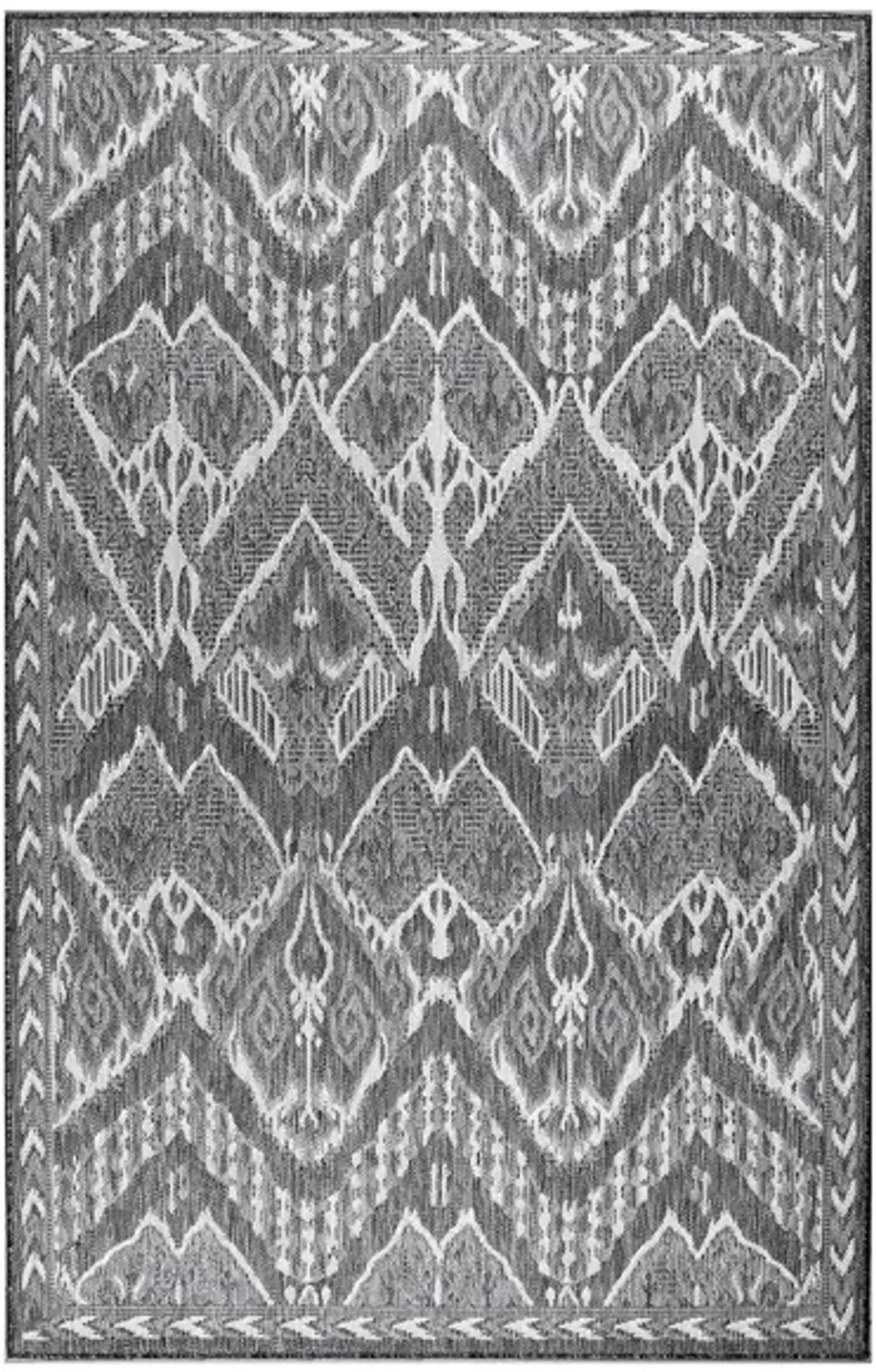 Liora Manne Malibu Ikat Indoor/Outdoor Area Rug in Charcoal by Trans-Ocean Import Co Inc