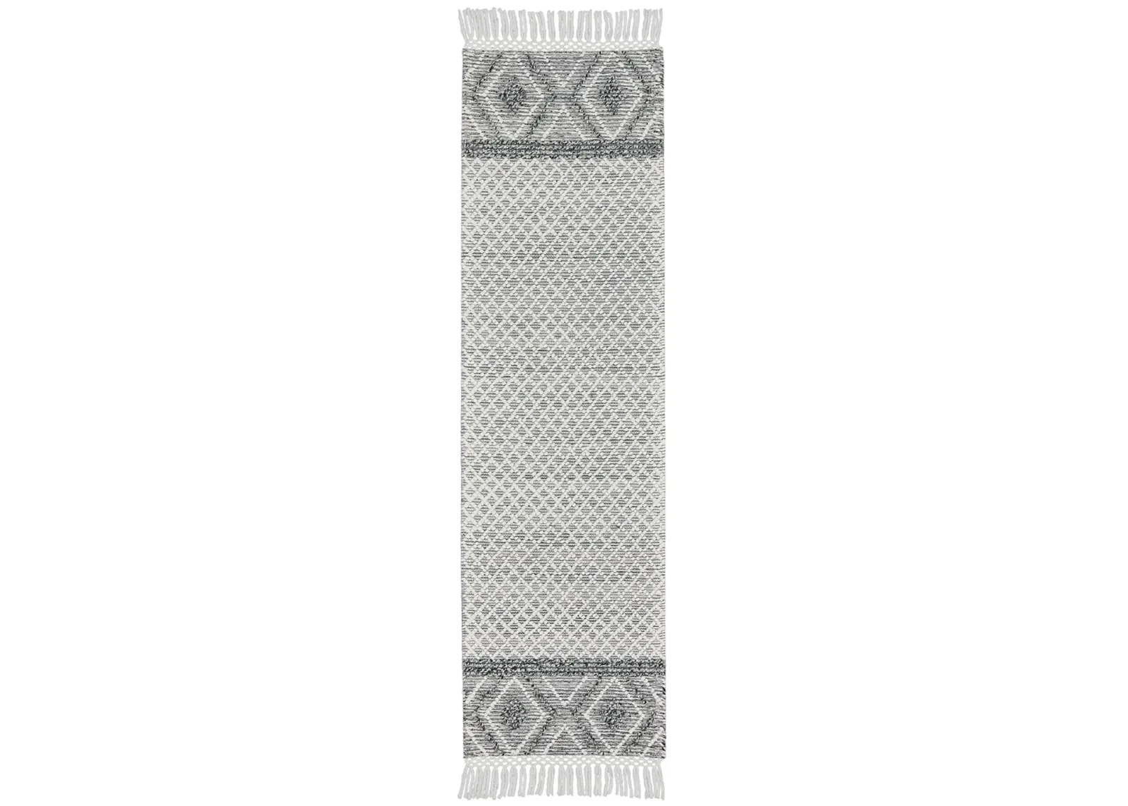 Nicole Curtis Kylo Runner Rug in Gray/Ivory by Nourison