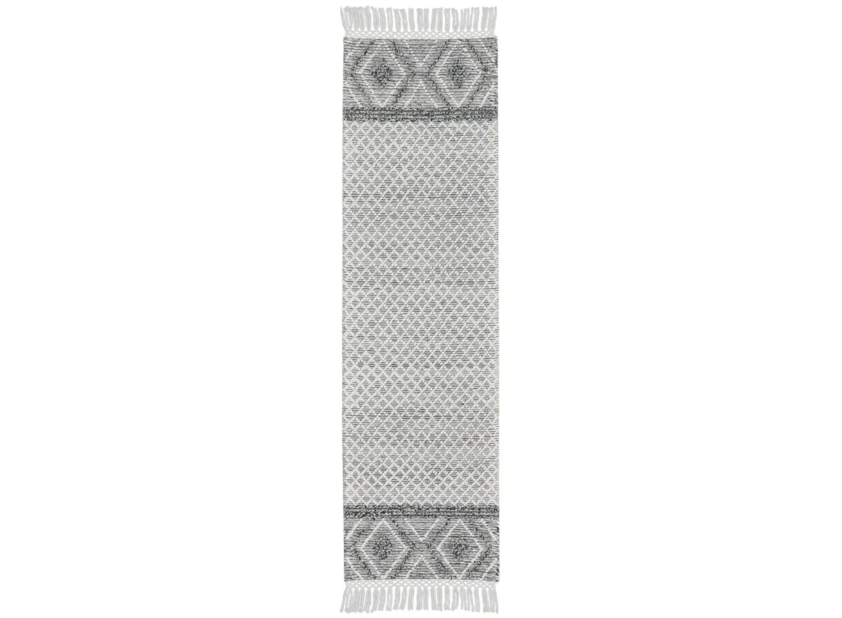 Nicole Curtis Kylo Runner Rug in Gray/Ivory by Nourison