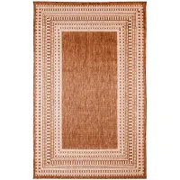 Liora Manne Malibu Etched Border Indoor/Outdoor Area Rug in Clay by Trans-Ocean Import Co Inc