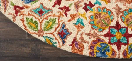 Vibrant Area Rug in Ivory by Nourison