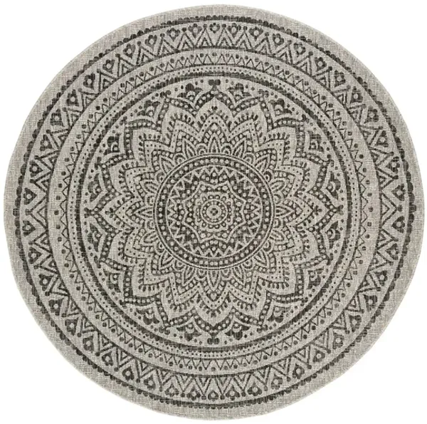 Courtyard Mandala Indoor/Outdoor Area Rug Round
