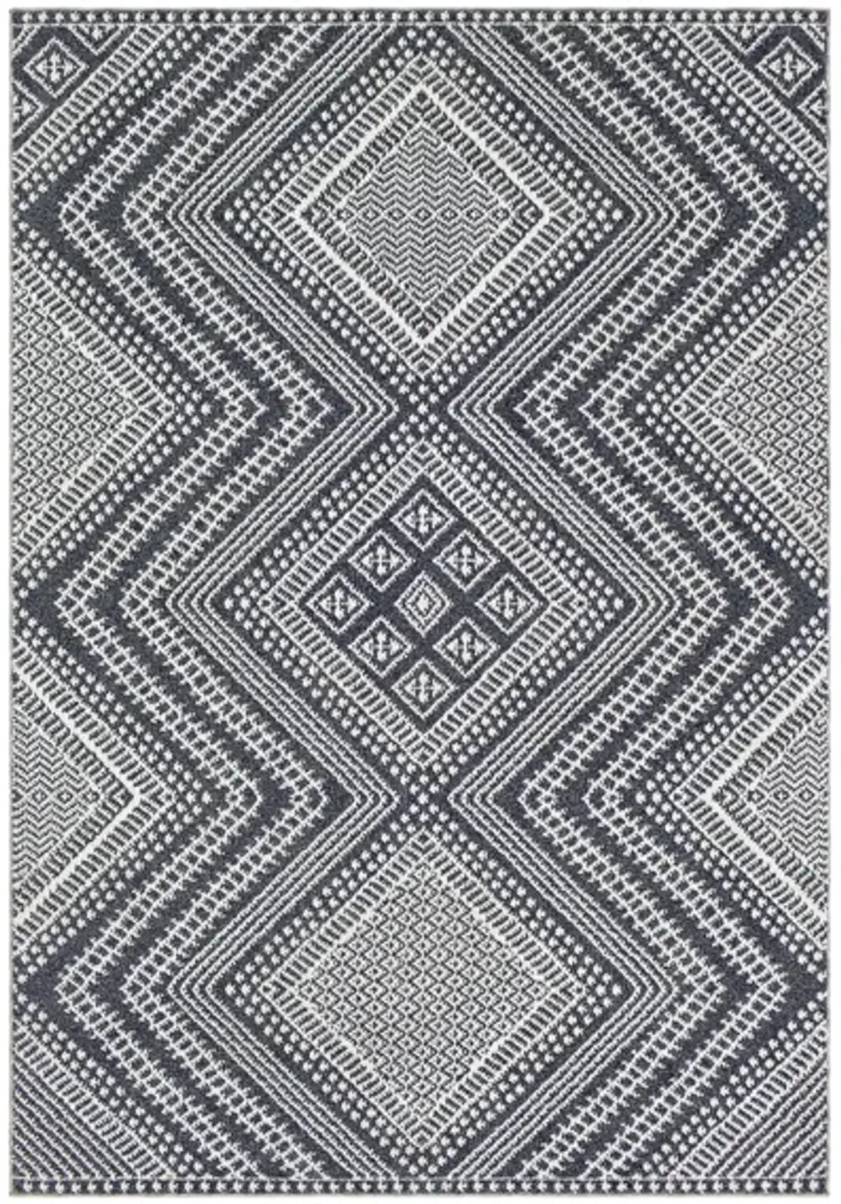 Ariana Indoor/Outdoor Area Rug in Charcoal/Gray/White by Surya