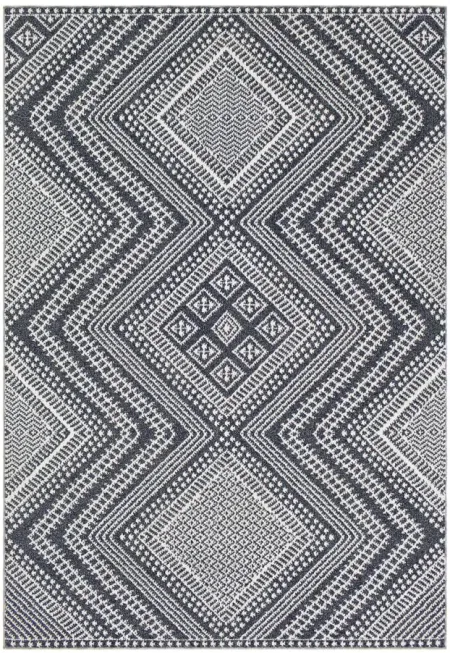 Ariana Indoor/Outdoor Area Rug in Charcoal/Gray/White by Surya