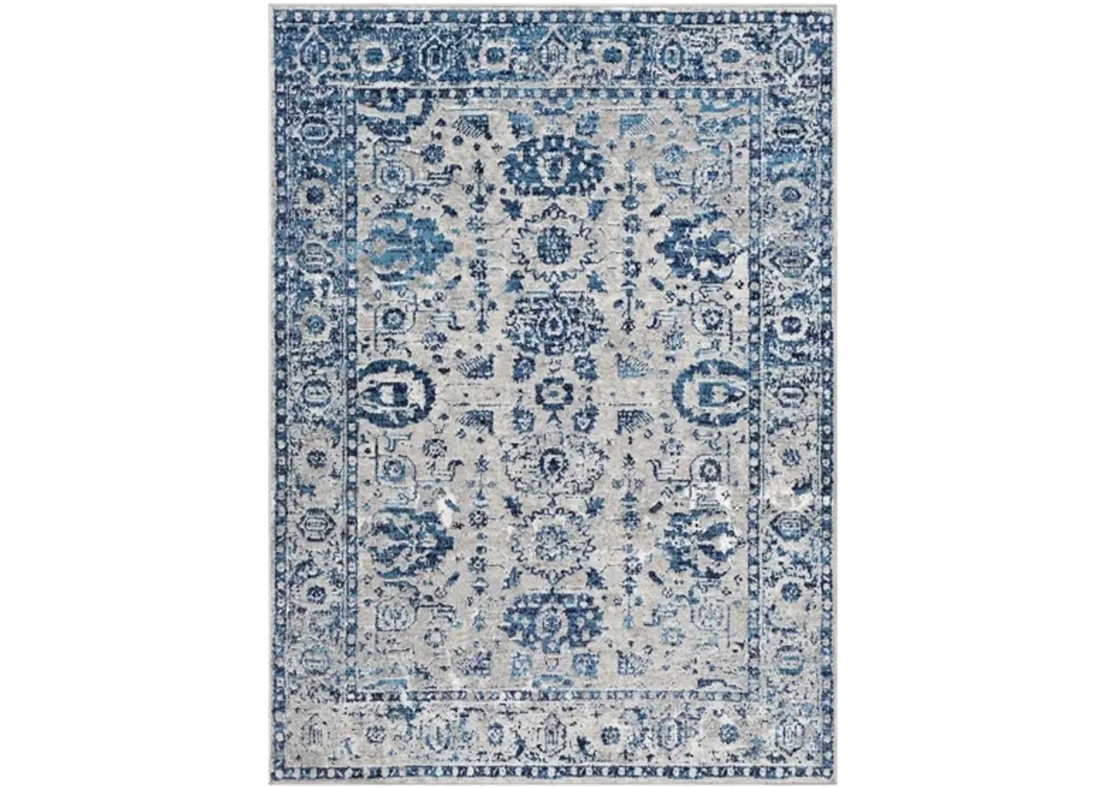 Monte Carlo Area Rug in Light Gray, Sky Blue, Navy, White by Surya