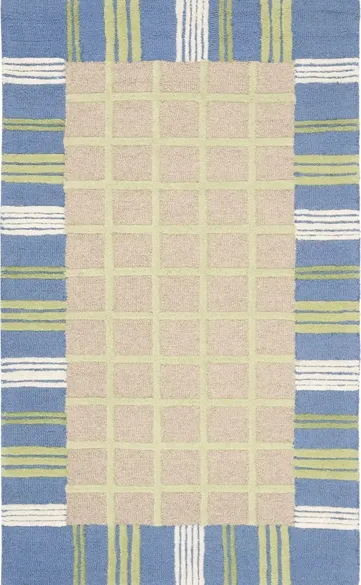 Essen Kid's Rug in Taupe/Blue by Safavieh