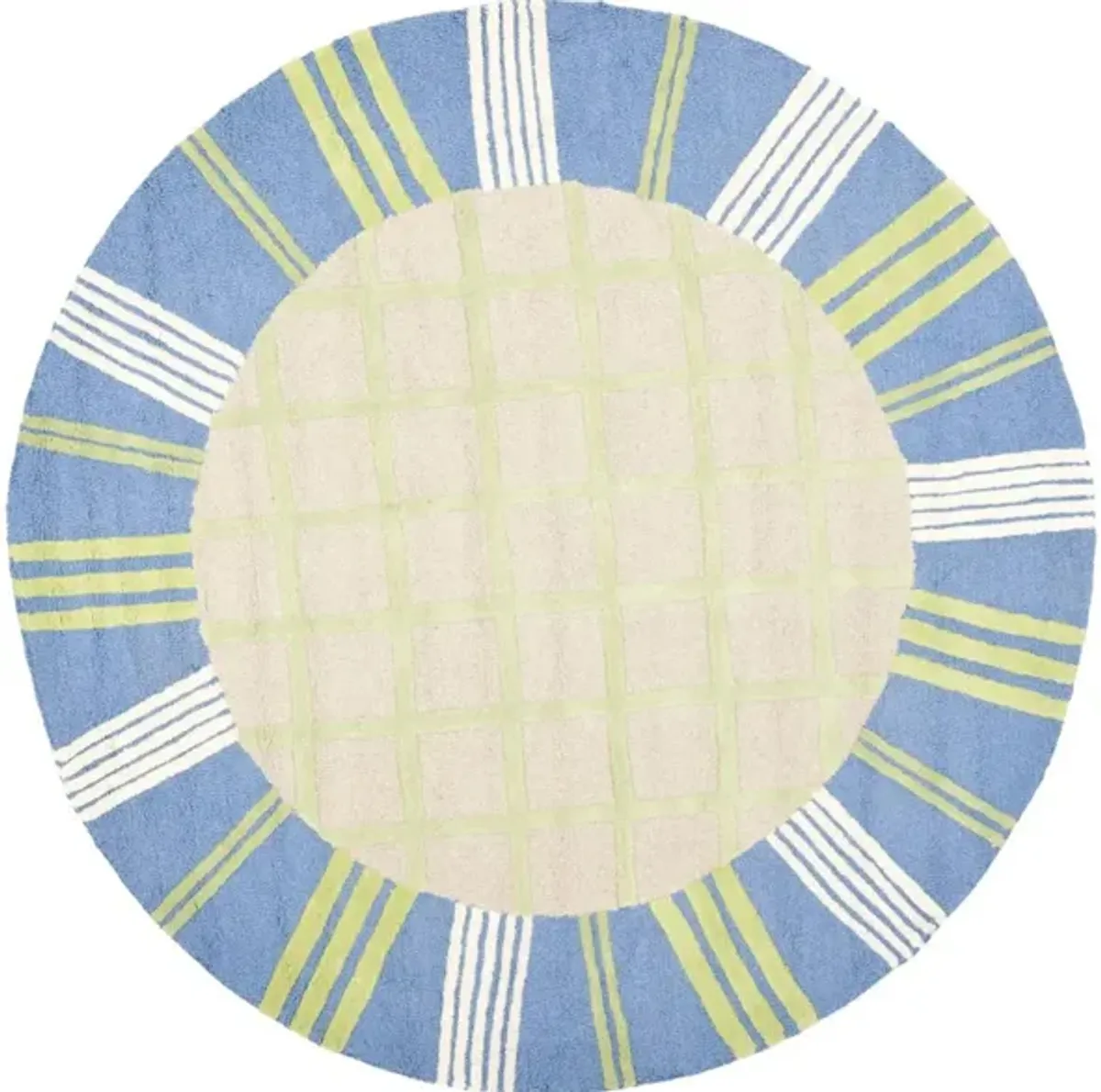 Essen Kid's Rug in Taupe/Blue by Safavieh