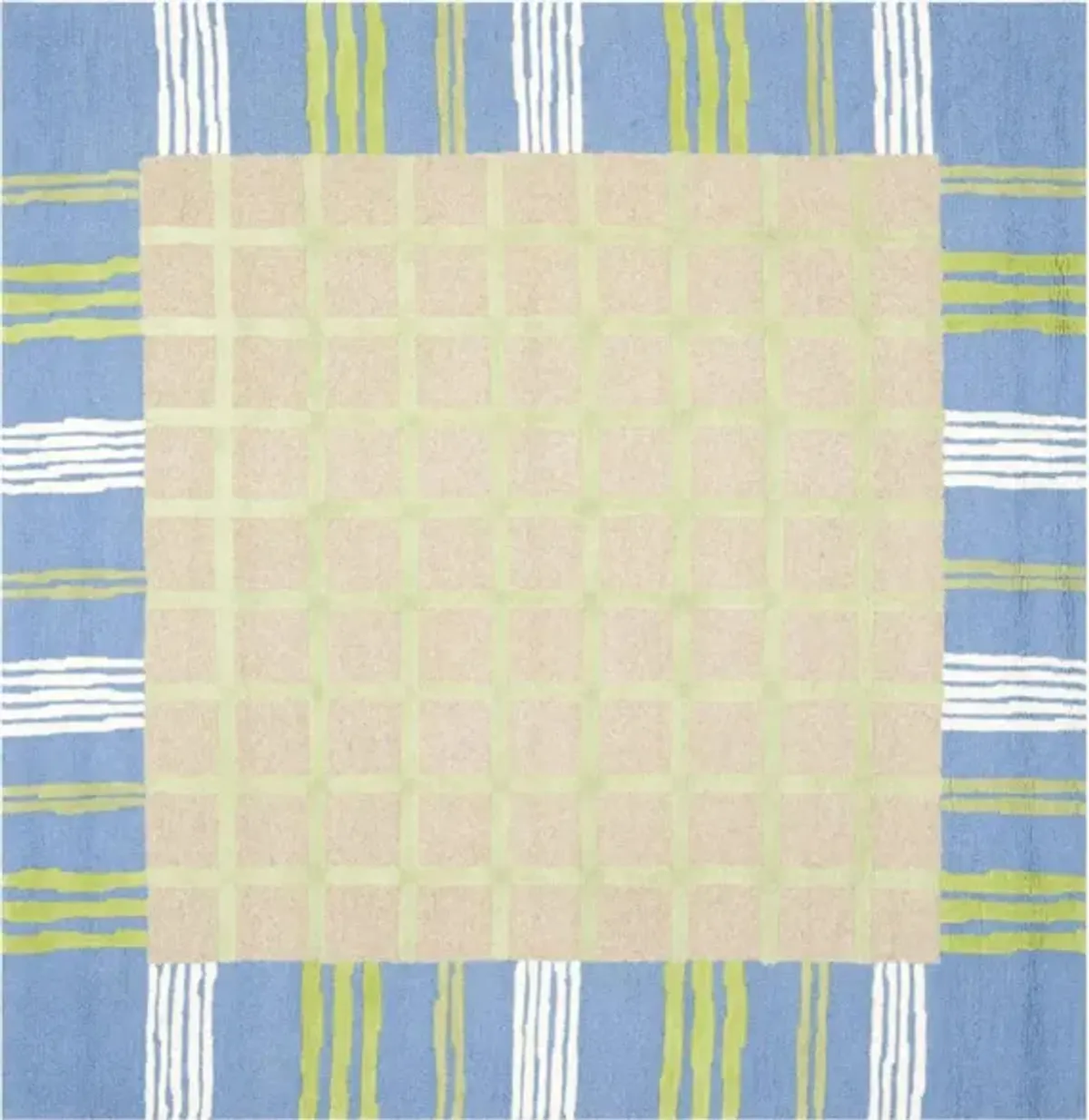 Essen Kid's Rug in Taupe/Blue by Safavieh