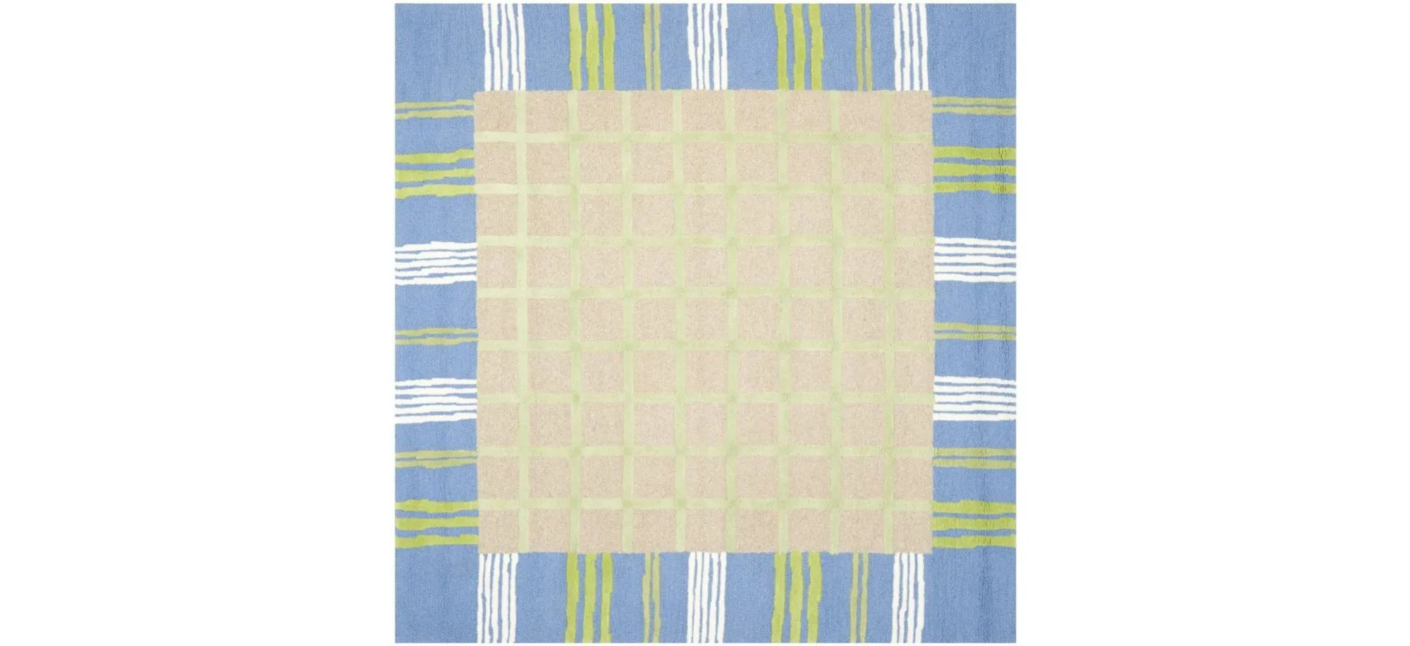 Essen Kid's Rug in Taupe/Blue by Safavieh