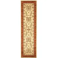 Anglia Runner Rug in Ivory / Rust by Safavieh