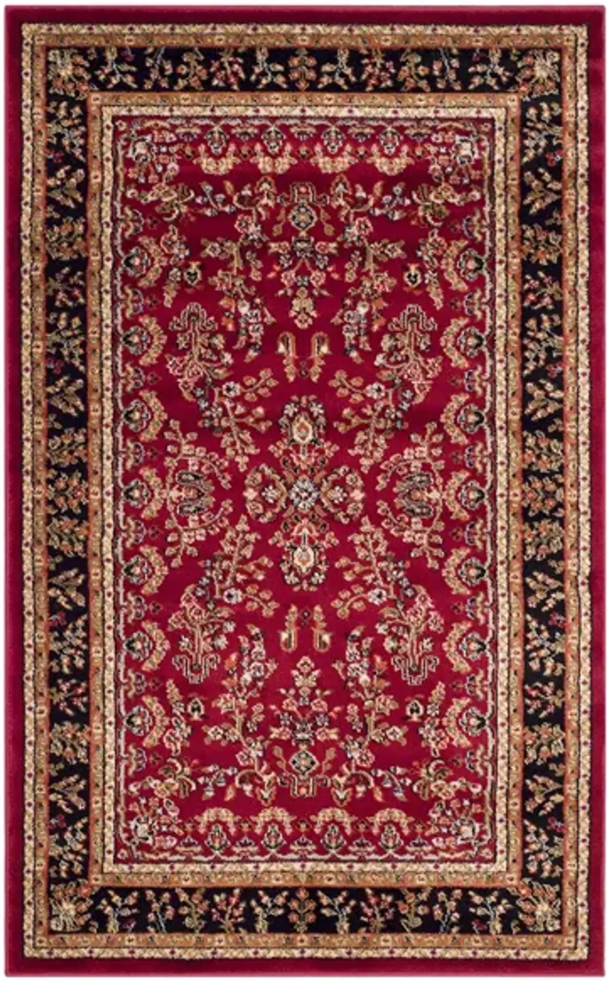 Anglia Area Rug in Red / Black by Safavieh