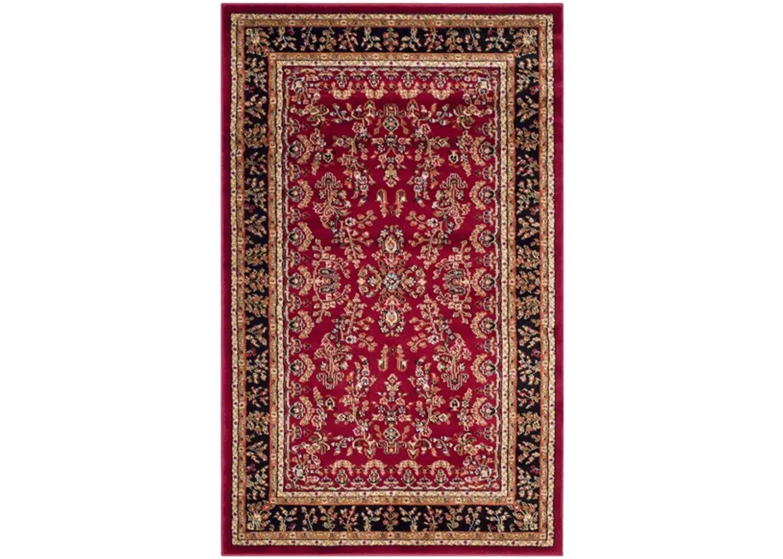 Anglia Area Rug in Red / Black by Safavieh