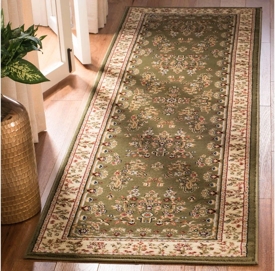 Anglia Runner Rug in Sage / Ivory by Safavieh