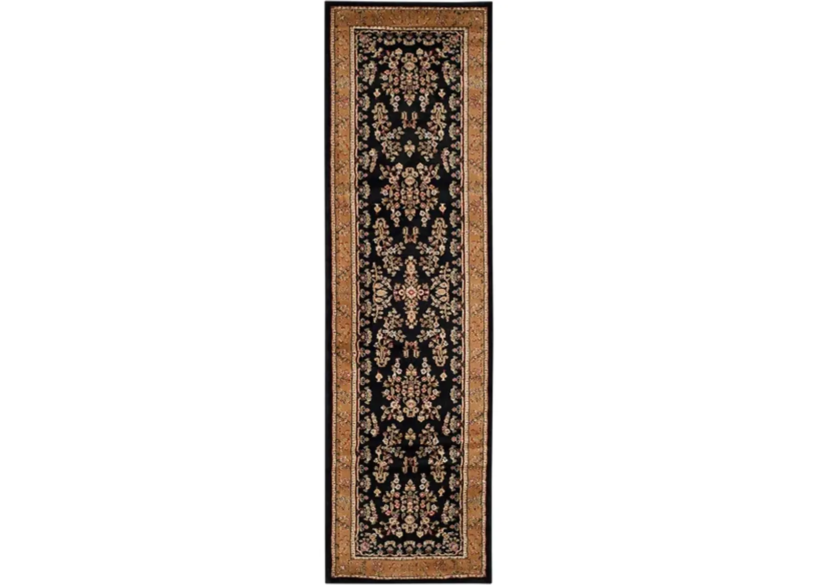 Anglia Runner Rug in Black / Tan by Safavieh