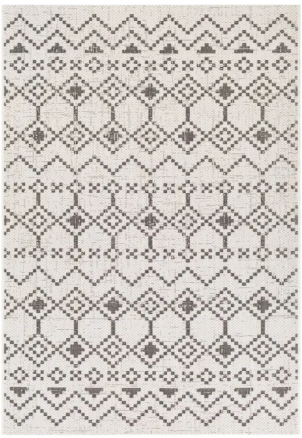 Eagean Indoor/Outdoor Area Rug in Black/White by Surya