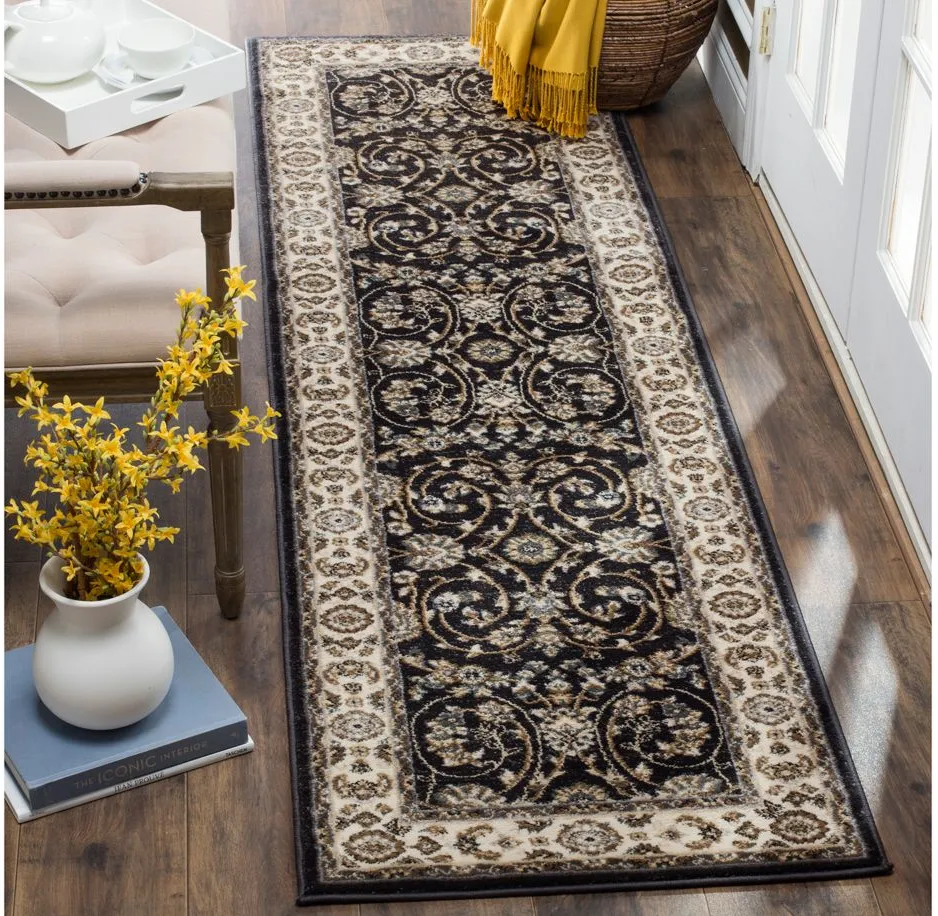 Charnwood Runner Rug in Anthracite / Cream by Safavieh