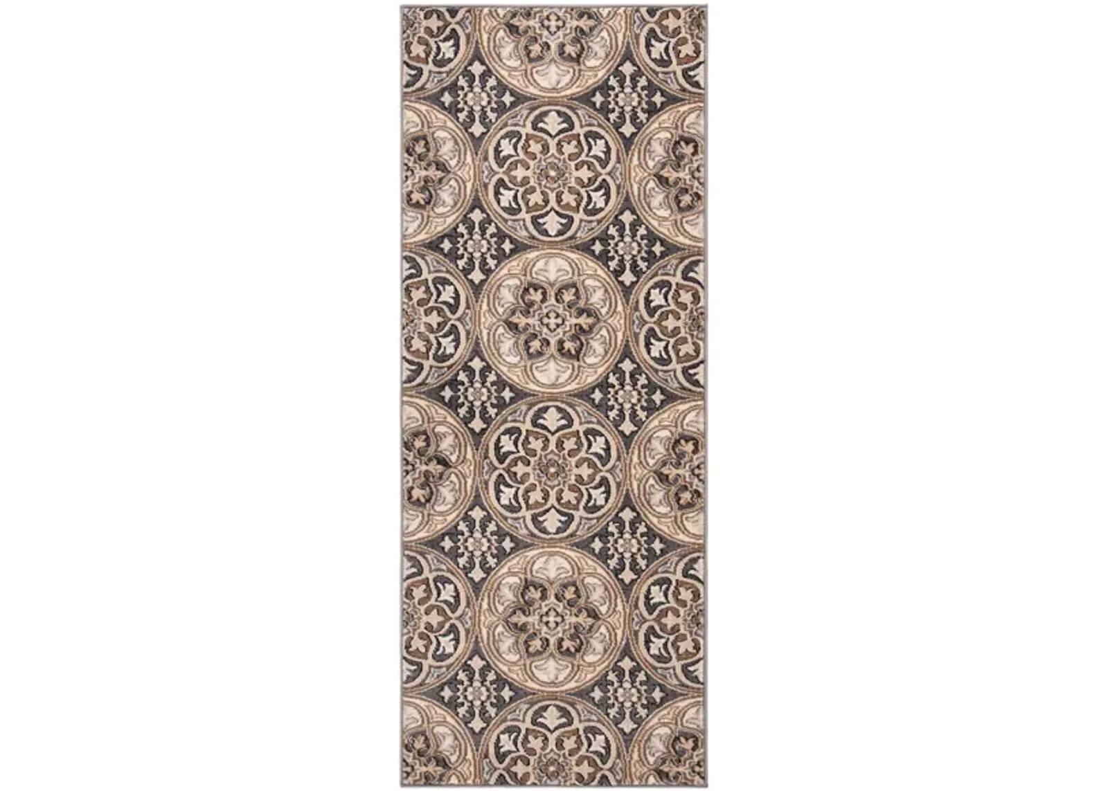 Rockingham Runner Rug in Light Gray / Beige by Safavieh