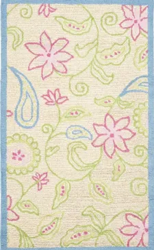 Geirdis Kid's Rug in Ivory/Blue by Safavieh