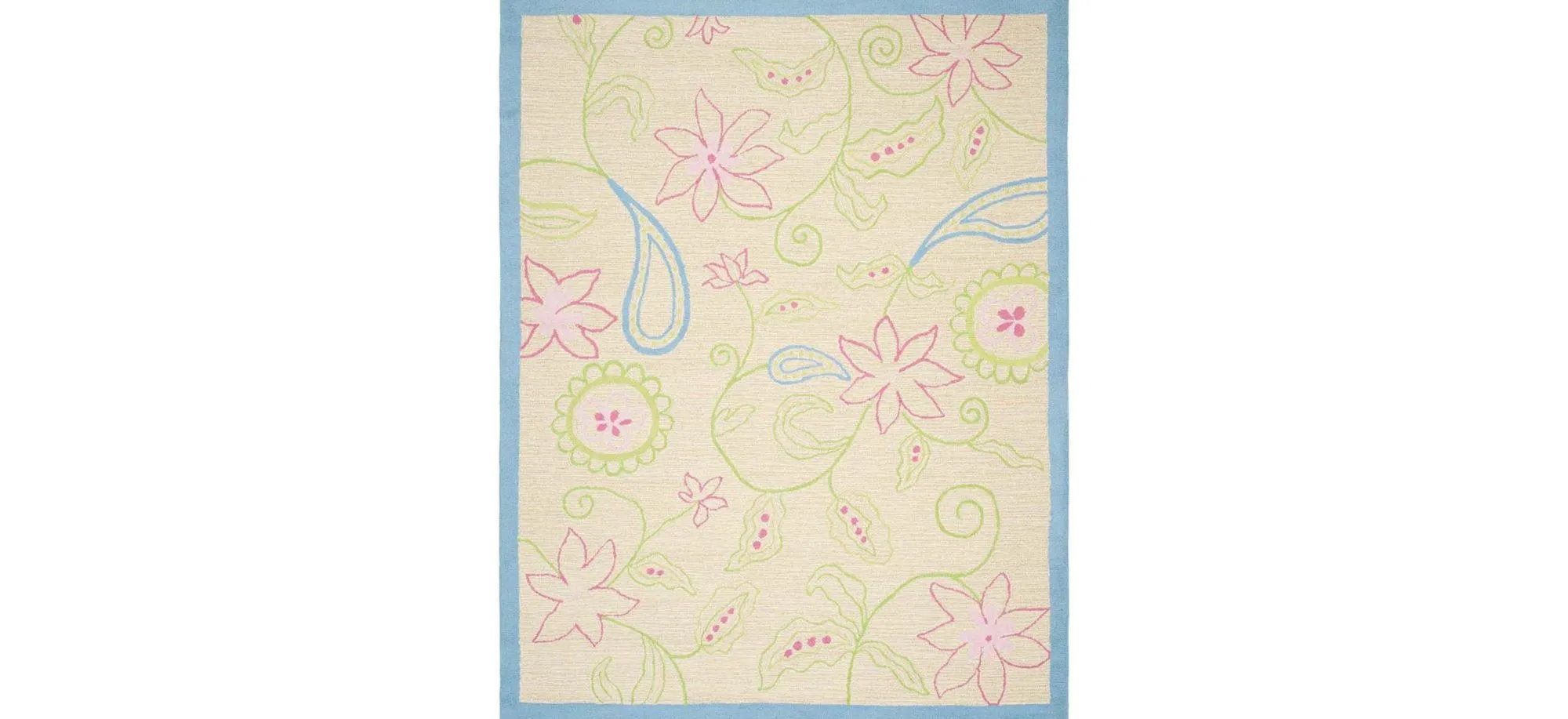 Geirdis Kid's Rug in Ivory/Blue by Safavieh