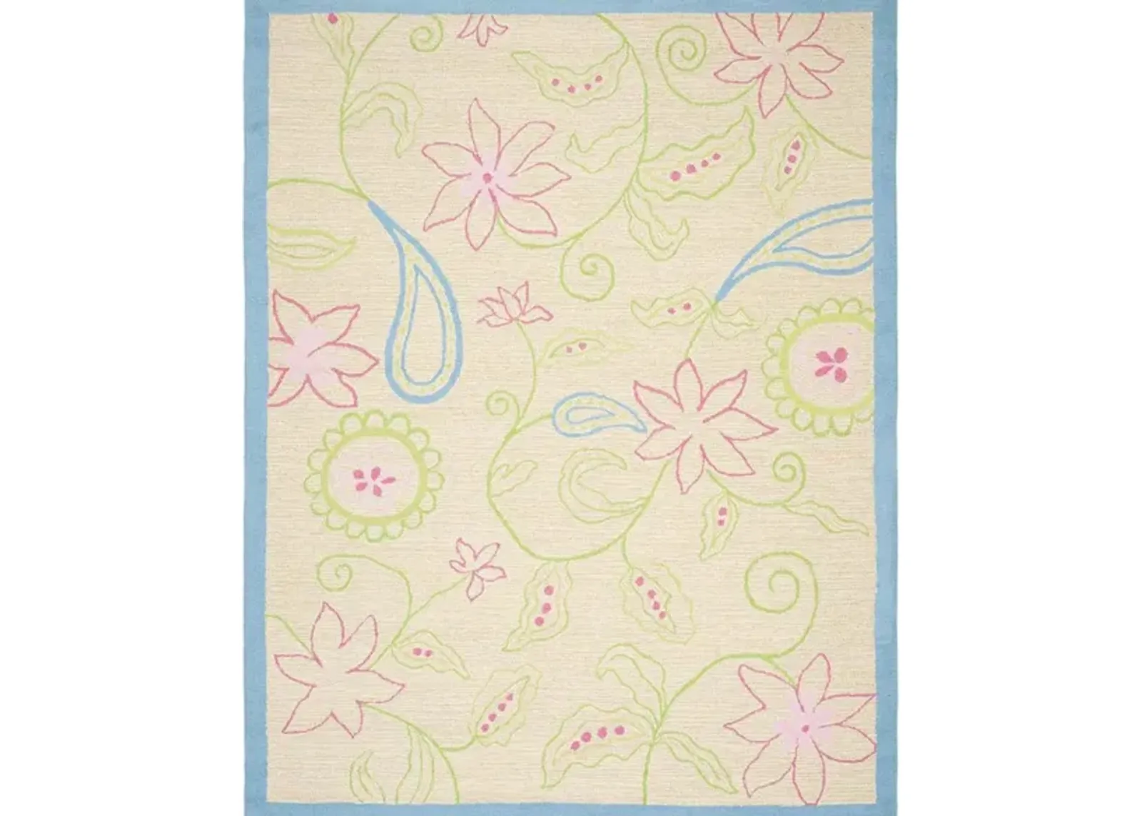 Geirdis Kid's Rug in Ivory/Blue by Safavieh