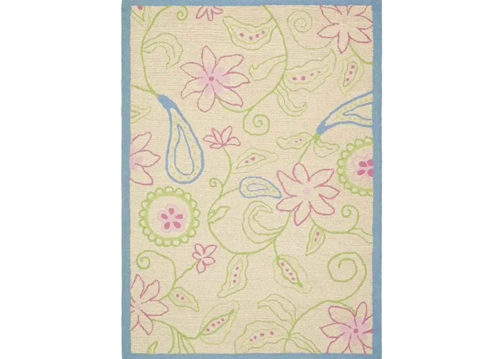 Geirdis Kid's Rug in Ivory/Blue by Safavieh