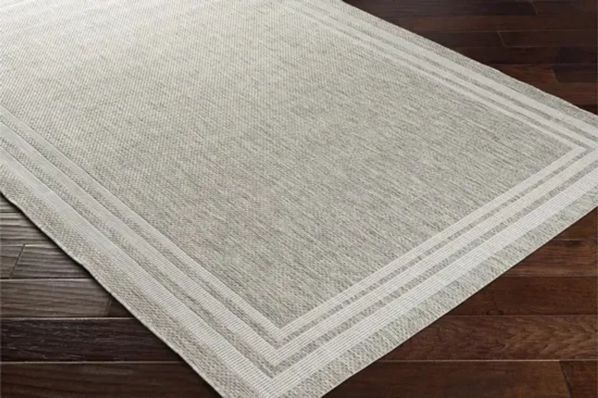 Eagean Bordered Indoor/Outdoor Area Rug Oval